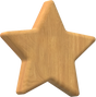 3D Shape Wooden Star
