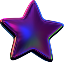 Neon 3D Star