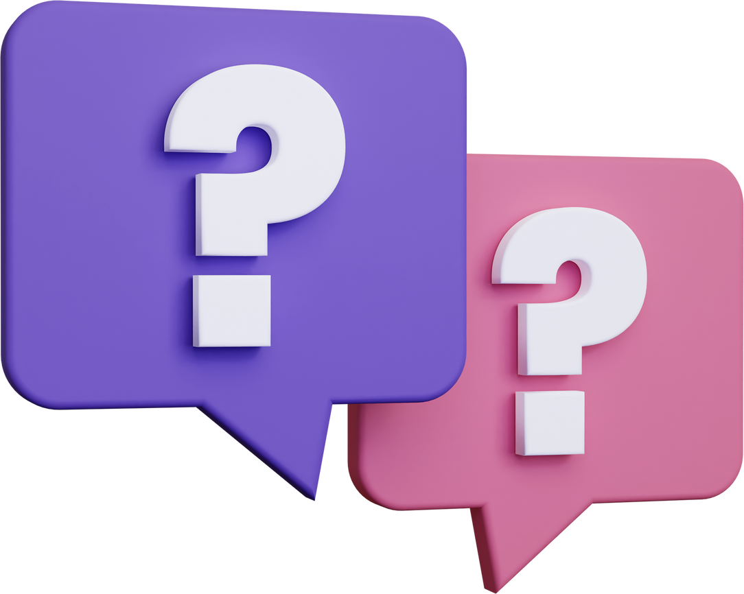 3D Question Mark in Chat Bubble